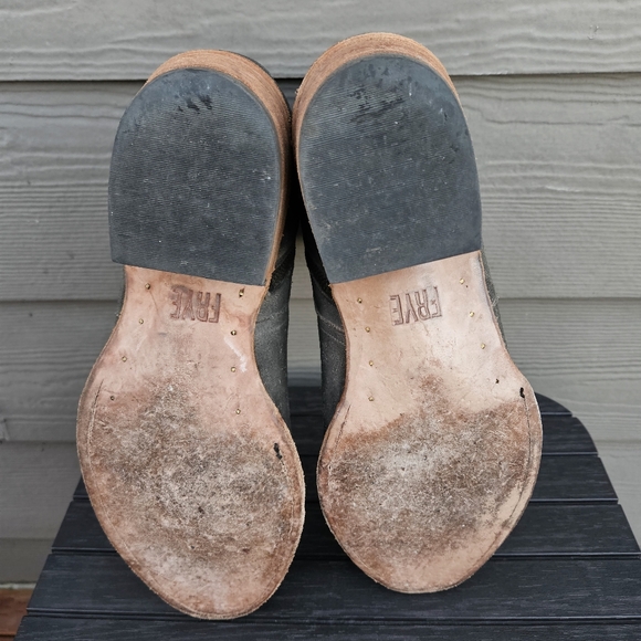 FRYE Grady Jodhpur Dark Gray Leather & Suede Ankle Boots Shoes Men’s Size 10 D - Picture 13 of 16